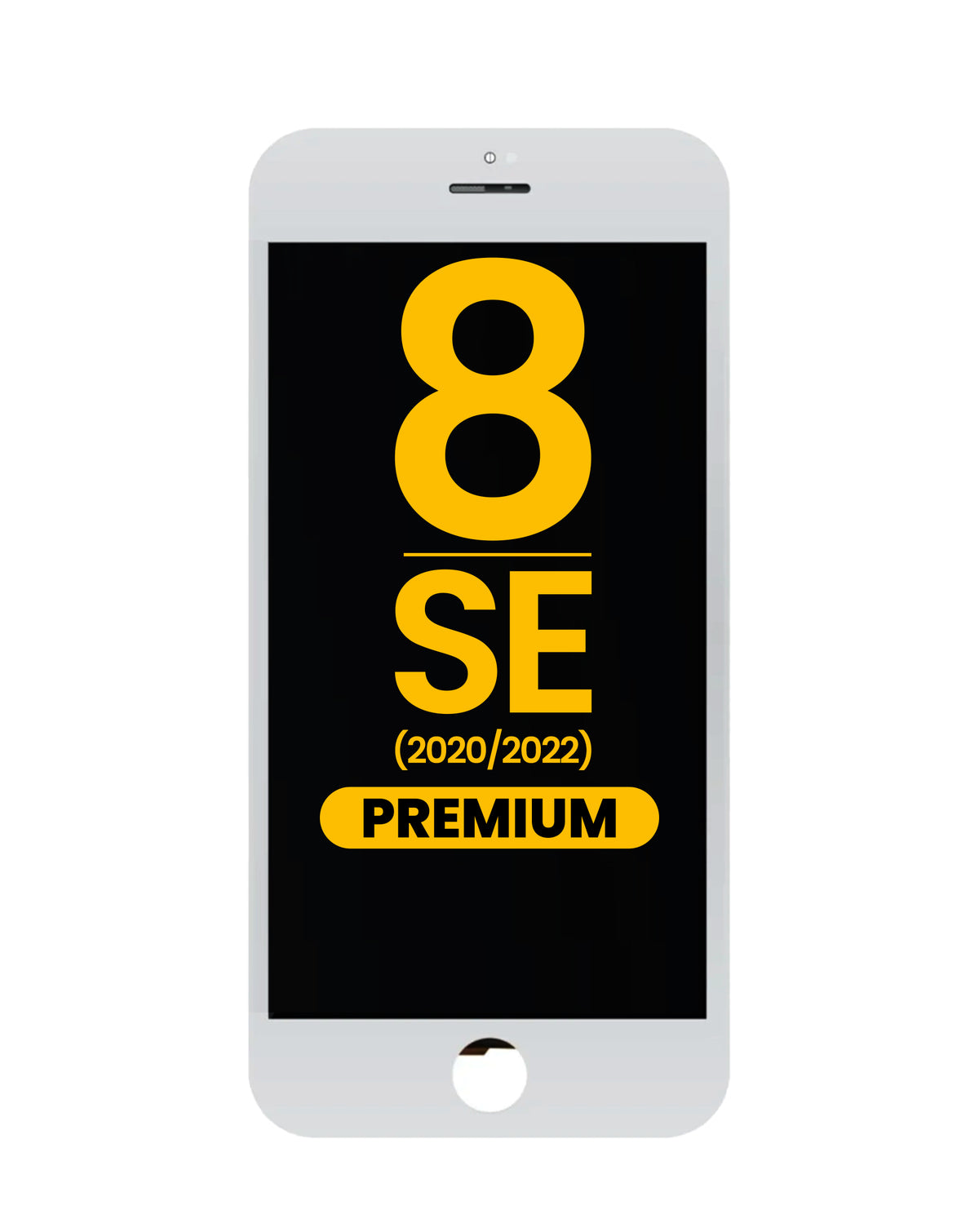 LCD Assembly with Steel Plate for iPhone 8 / SE (2020 / 2022) (WHITE) (Premium / LG)