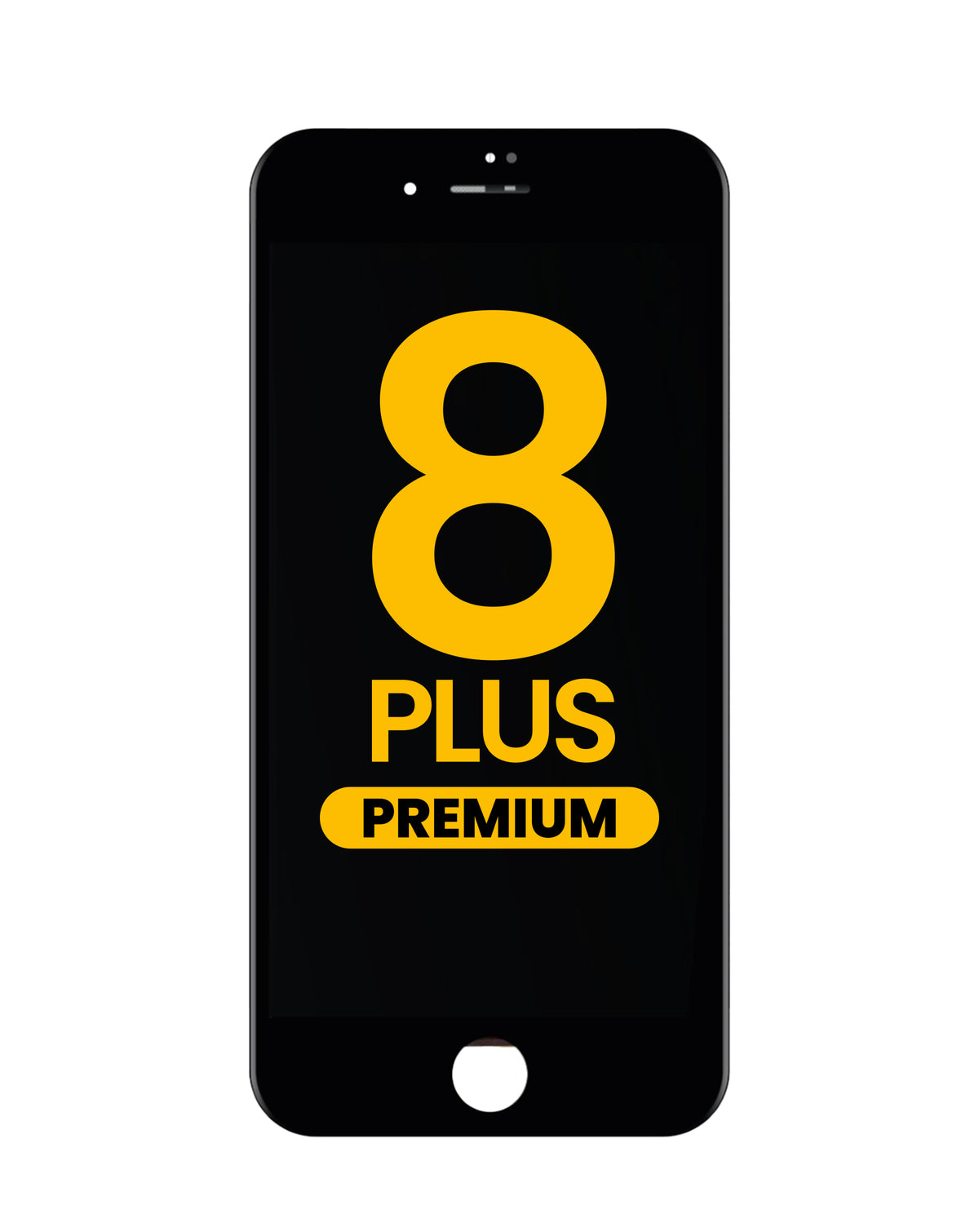 LCD Assembly with Steel Plate for iPhone 8 Plus (BLACK) (Premium / LG)