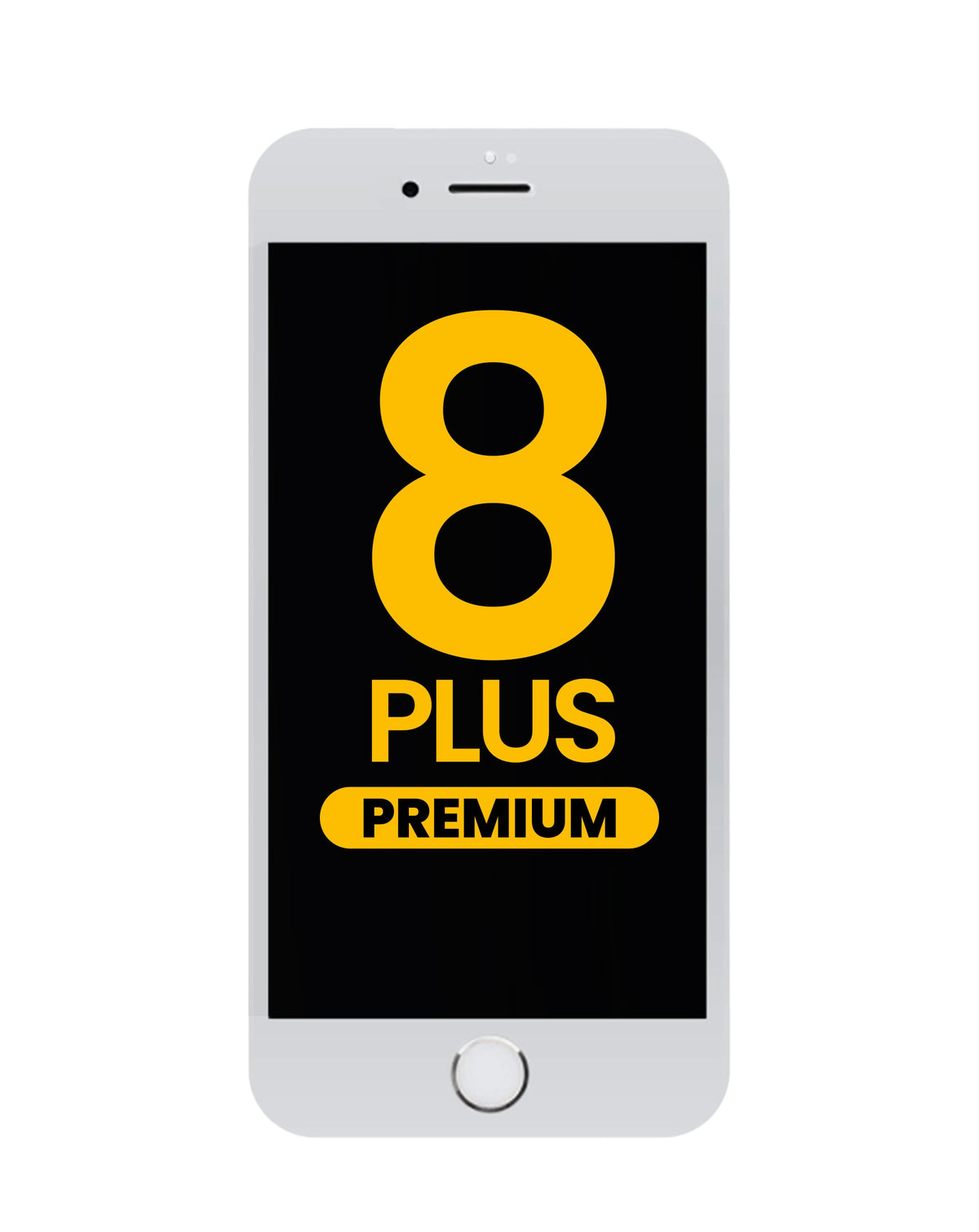 LCD Assembly with Steel Plate for iPhone 8 Plus (WHITE) (Premium / LG)