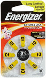 Energizer EZ Turn & Lock AZ10DP-8 Zinc Air Hearing Aid Batteries image 0
