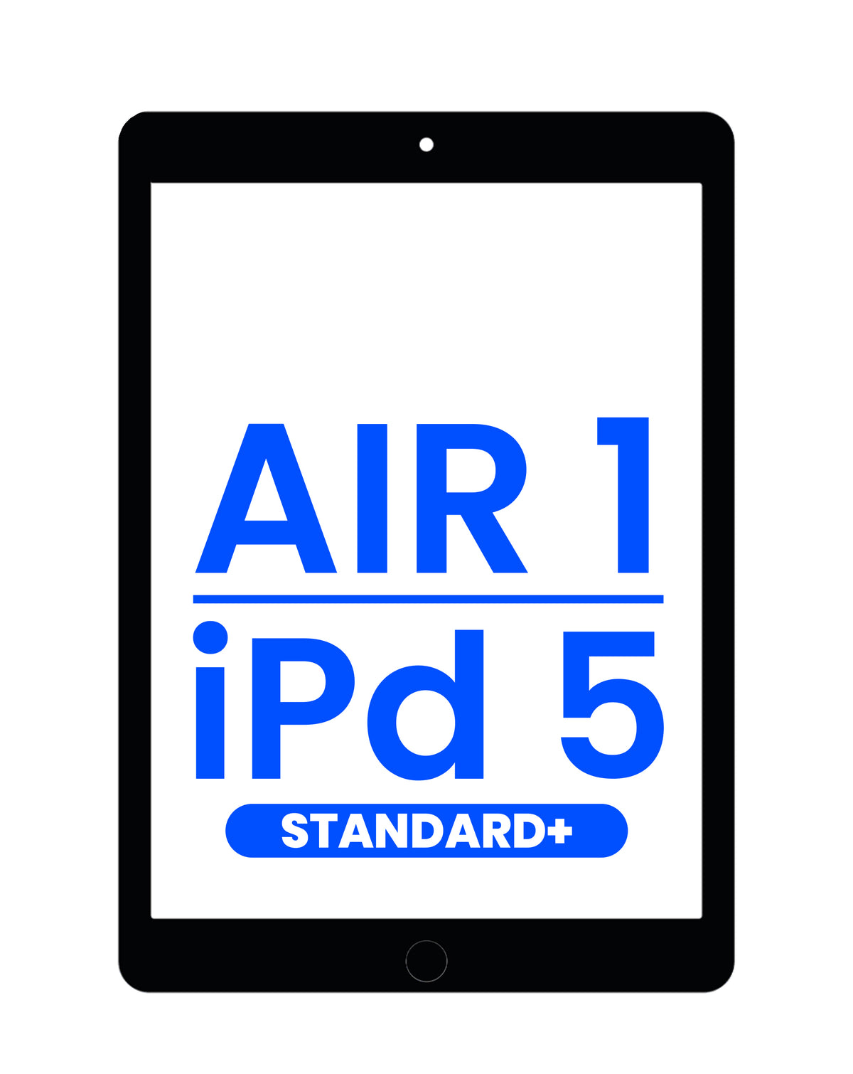 Standard+ Digitizer iPad 5 (2017) / Air 1 (BLACK) (Air 1 Home Button Pre-Installed)