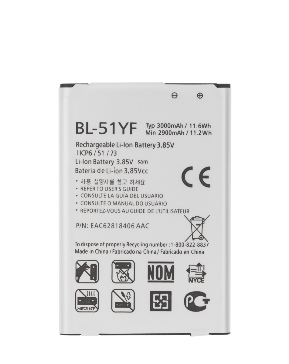 Replacement Battery for LG G4 / G Stylo (BL-51YF) (Only Ground Shipping)