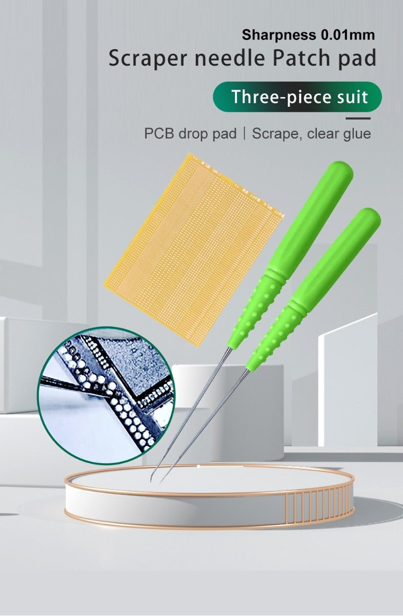 BEST 66 (3in1) Jump Wire Soldering Patching Tools with 2 pcs Stainless Remove Glue Scraper Needles