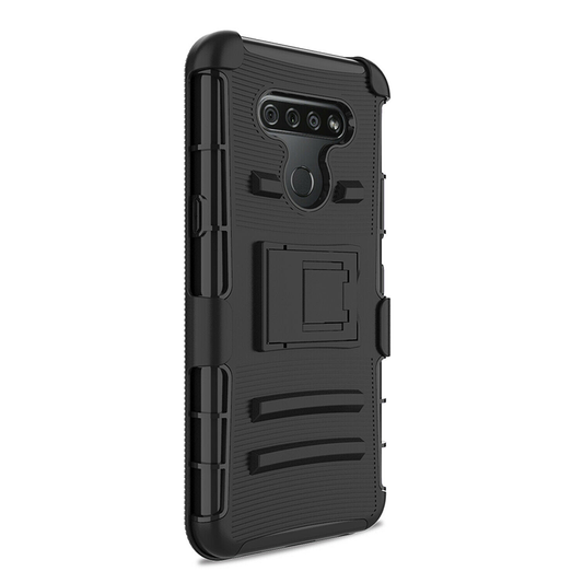 LG Aristo 5 Soft Grip Rubber Cover Case - BLACK image 0