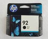 HP 92 Genuine Original Ink Cartridge Inkjet Black Exp 9 /2016 NEW SEALED OEM image 0