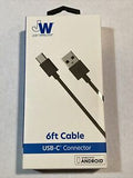 Just Wireless 6ft TPU Type-C to USB-A Cable - Gray image 0