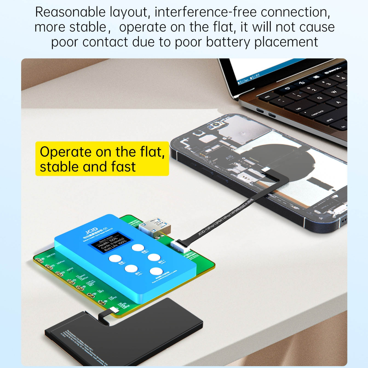 JCID Q1 Battery Health Quick Repair Board for iPhone 11 to 15 Pro Max