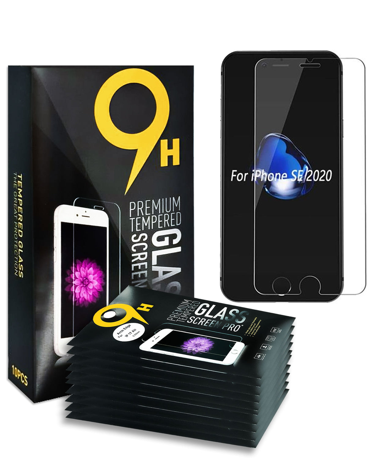 Clear Tempered Glass for iPhone 6SP / 6P (2.5D / Pack of 10)