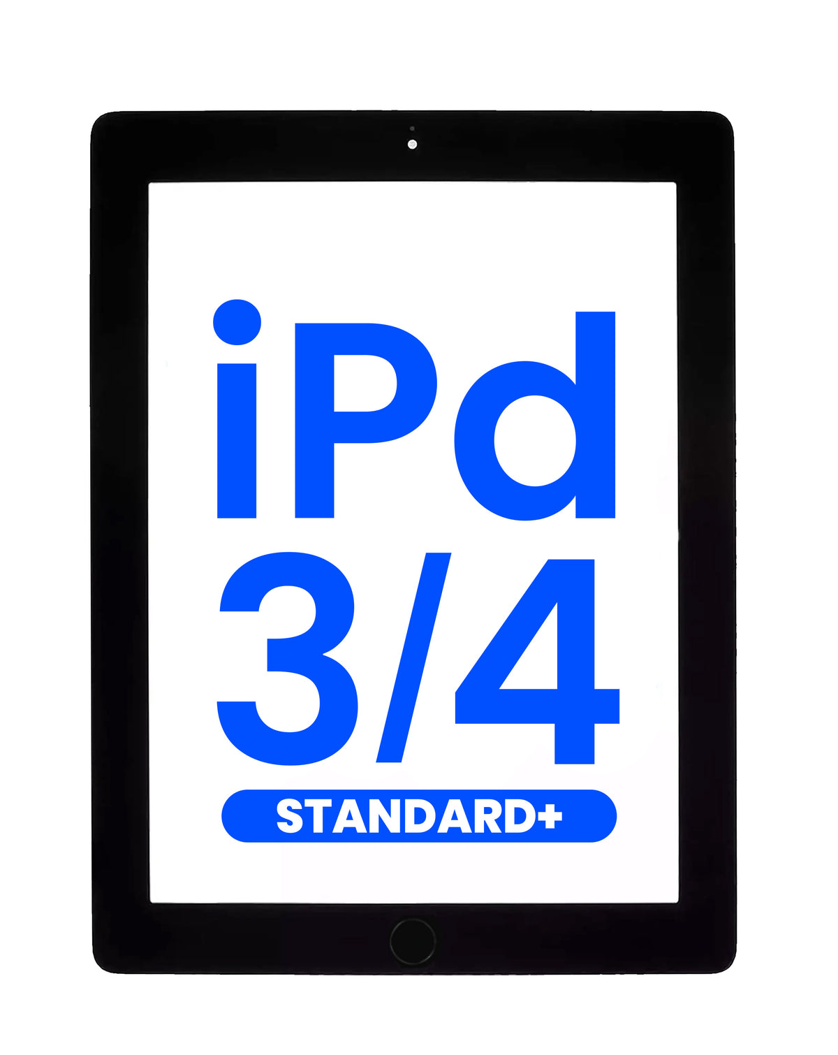 Standard+ Digitizer iPad 3 / iPad 4 (BLACK) (iPad 4 Home Button Pre-Installed)