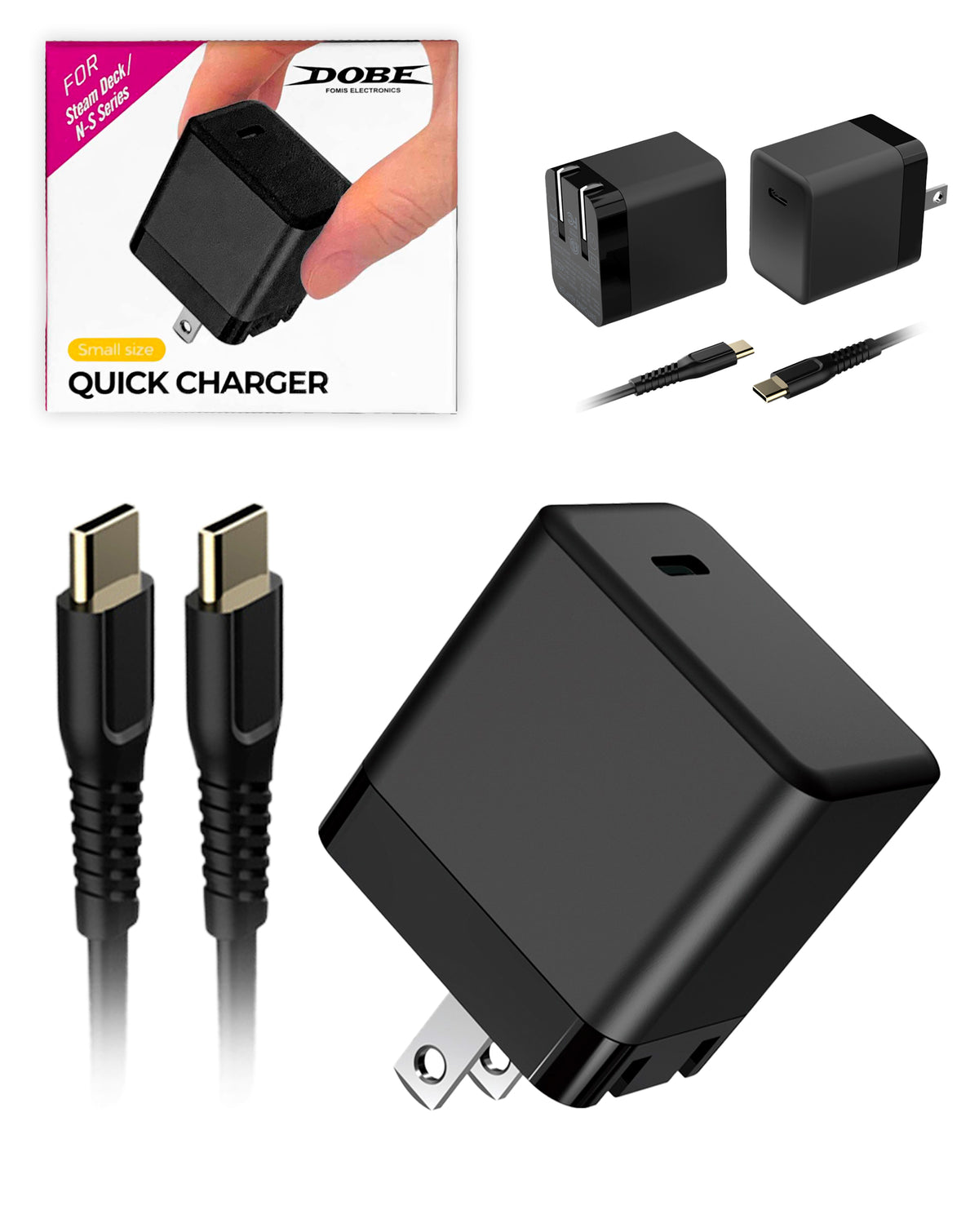 Dobe 45W GaN Quick Charger for Nintendo Switch / Switch 2 / Switch Lite / Switch OLED / Steam Deck (Only Ground Shipping)
