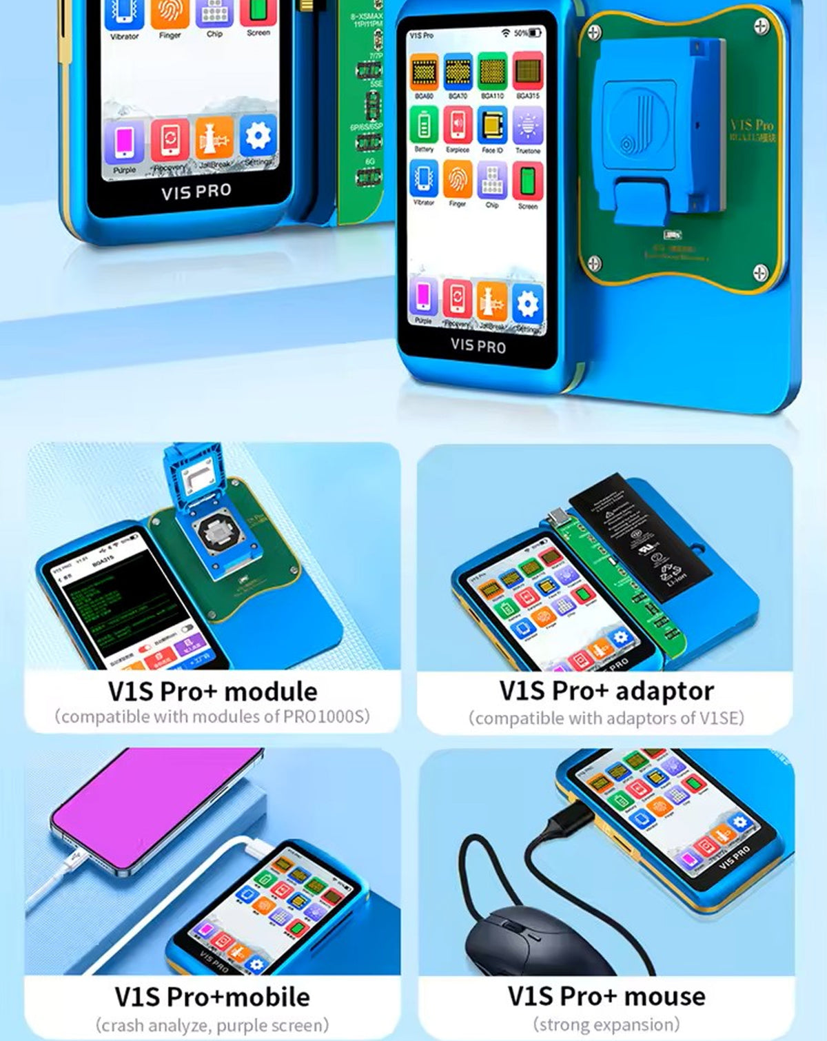 JCID V1S Pro NAND, True Tone, Battery, Face ID, and Camera Programmer (No included Board)