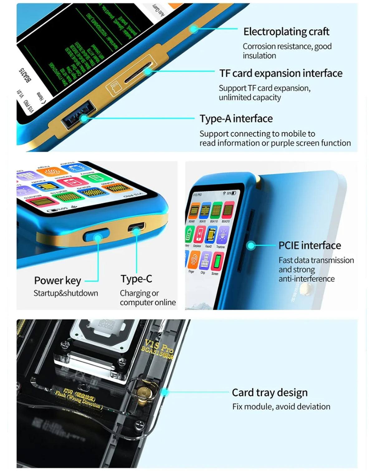 JCID V1S Pro NAND, True Tone, Battery, Face ID, and Camera Programmer (No included Board)