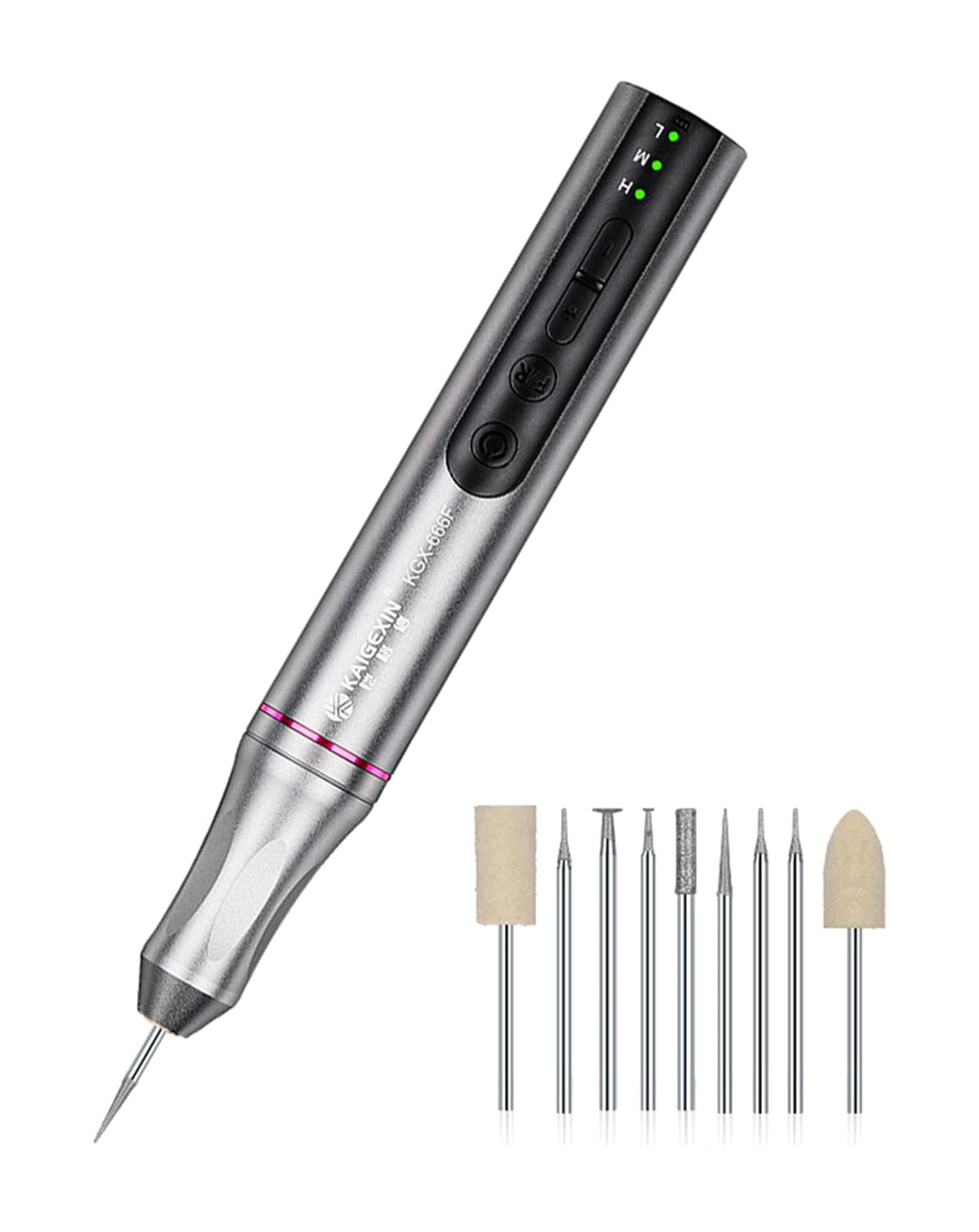 KAIGEXIN KGX-666PRO Smart Electric Polishing Pen with 7 Different Grinding Heads (Only Ground Shipping)