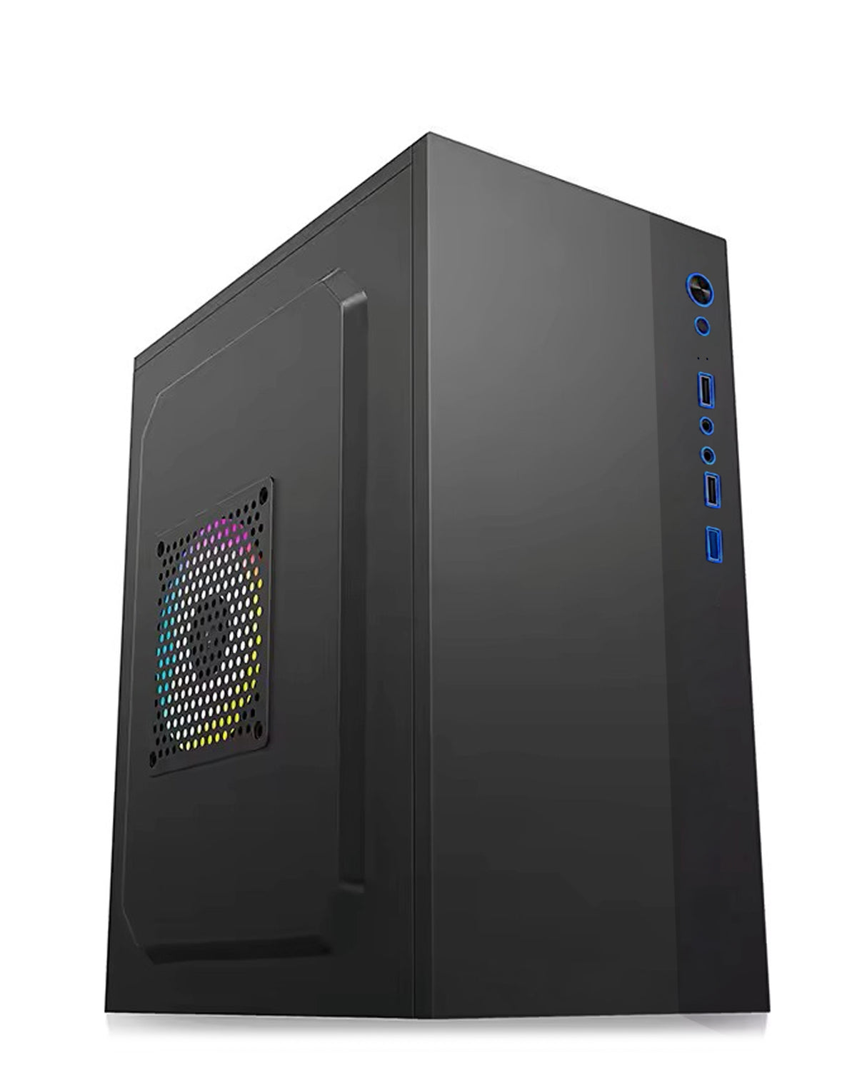 Custom Tower PC Case with Large Cooling Fan (BLACK) (300*165*380MM) (Only Ground Shipping)
