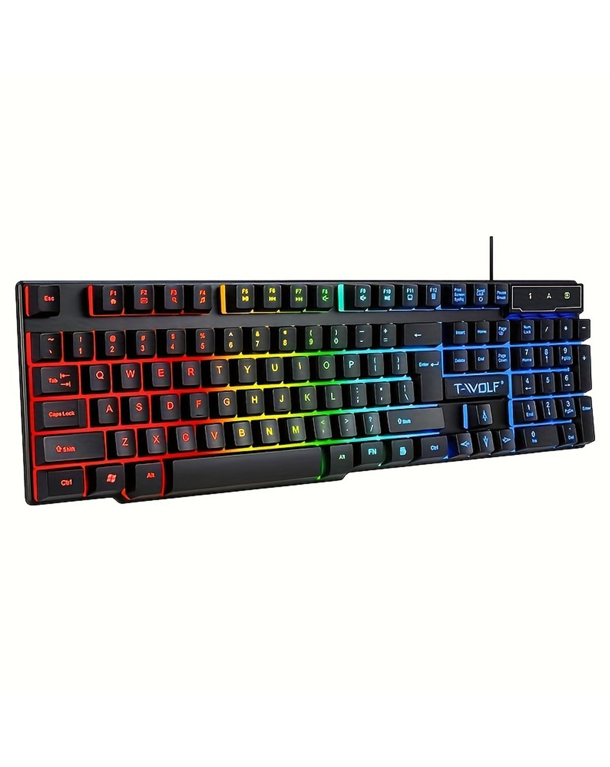 RGB Full Size Gaming Keyboard with Multimedia Keys (T20) (Only Ground Shipping)