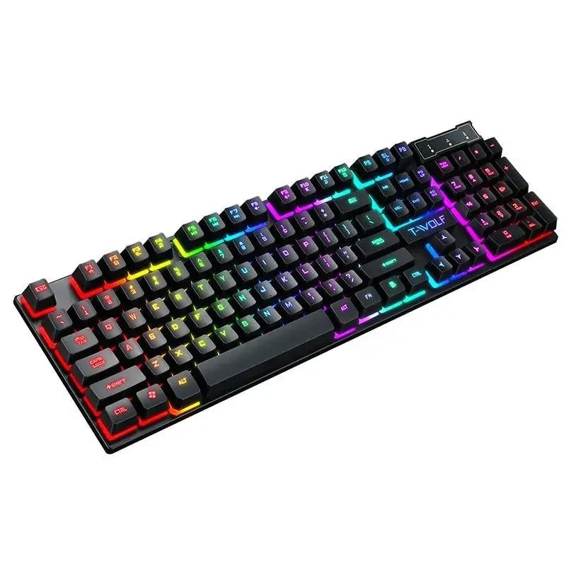 2in1 RGB Full Size Wired Gaming Keyboard and Mouse with Multimedia Keys (TF200) (Only Ground Shipping)