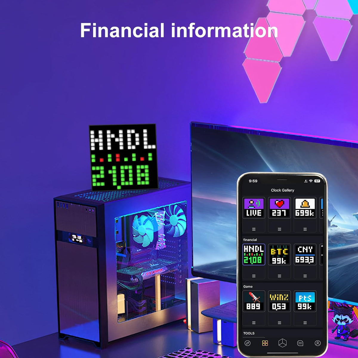 LED Matrix Application Controlled Pixel Screen Display (Only Ground Shipping)
