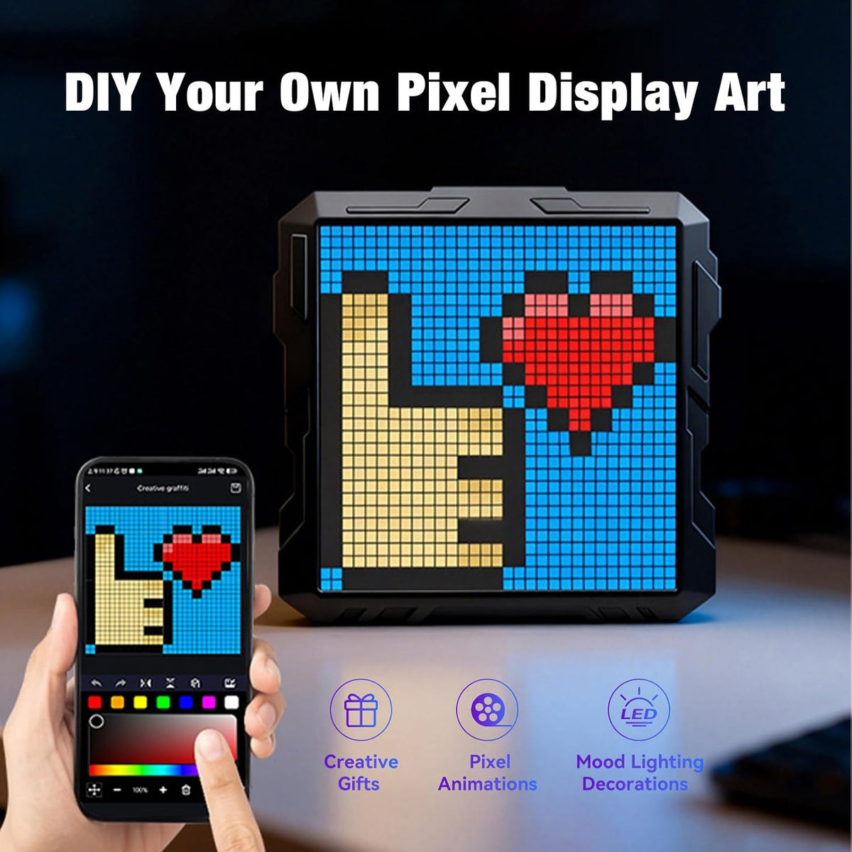 LED Matrix Application Controlled Pixel Screen Display (32*32) (Only Ground Shipping)