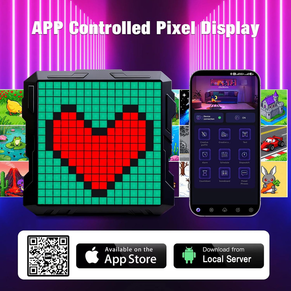 LED Matrix Application Controlled Pixel Screen Display (32*32) (Only Ground Shipping)