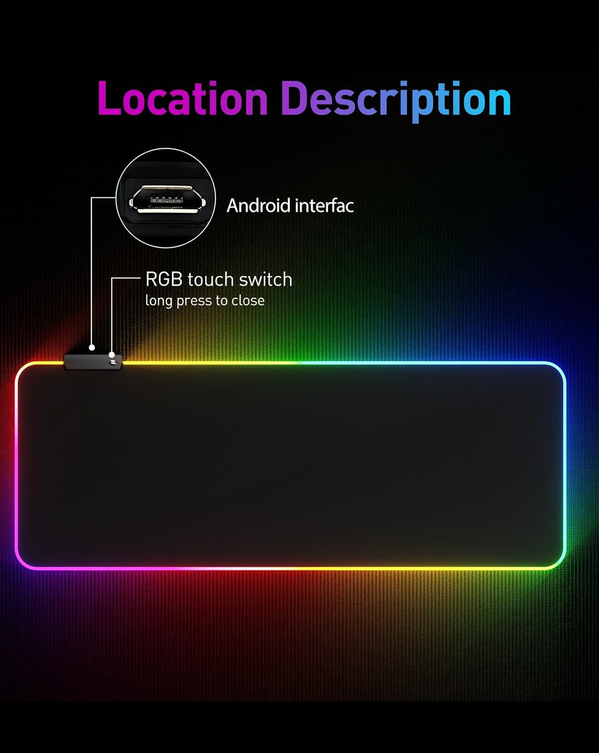 RGB Gaming Mouse Pad (80x30cm) (3mm Thickness) (Only Ground Shipping)