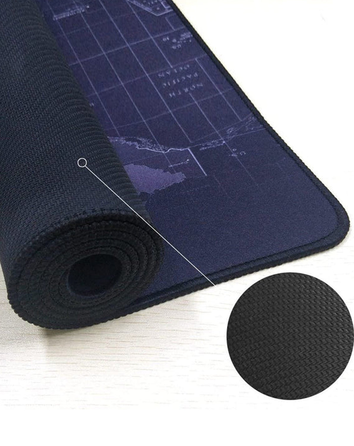 World Map Locked-Edge Mouse Pad (90x40cm) (2mm Thickness) (Only Ground Shipping)