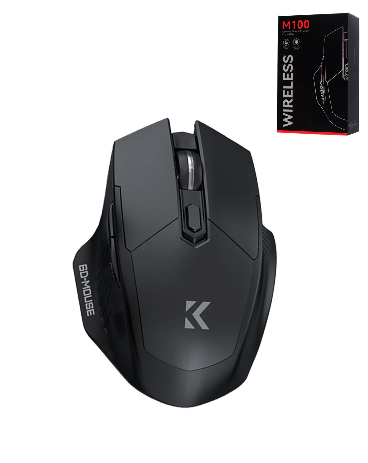Bluetooth + 2.4G 6 Button Low-Latency Wireless Mouse (BLACK) (Only Ground Shipping)