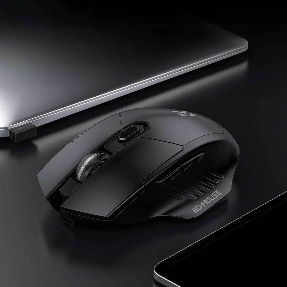 Bluetooth + 2.4G 6 Button Low-Latency Wireless Mouse (BLACK) (Only Ground Shipping)