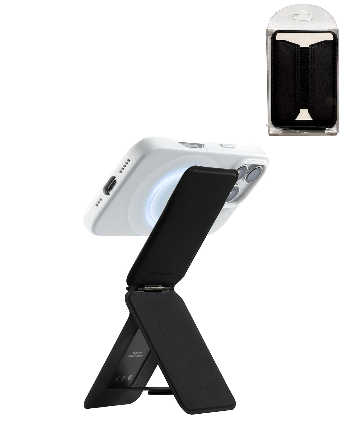 MagSafe Tripod Stand with Card Holder Slot (BLACK) (Only Ground Shipping)