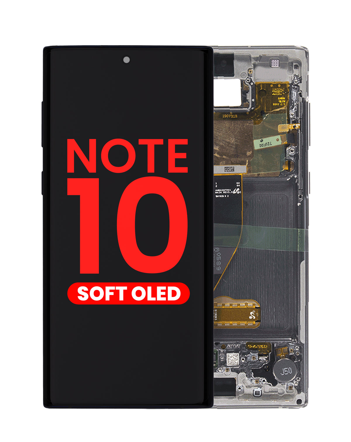 OLED Assembly with Frame for Galaxy Note 10 N970 (AURA GLOW) (Aftermarket OLED)