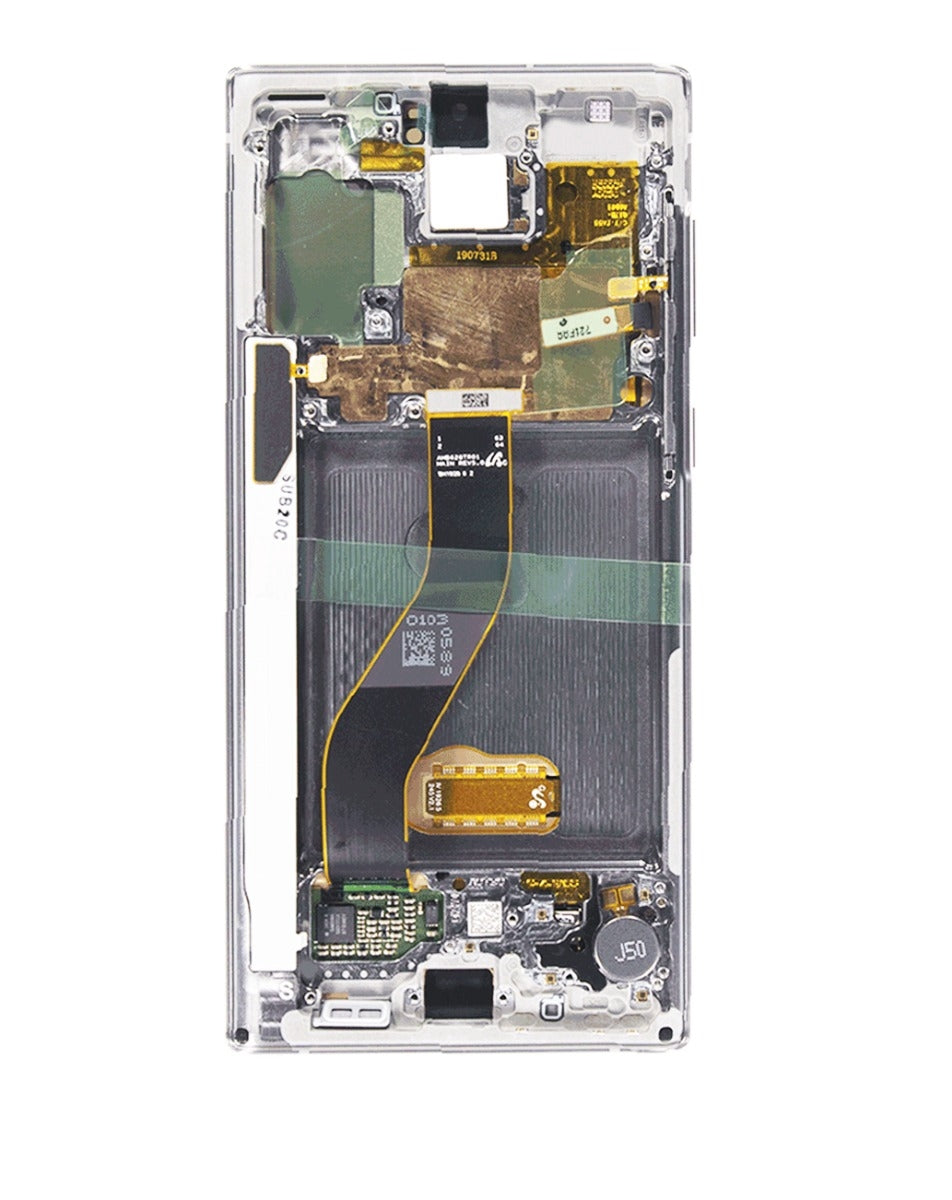 OLED Assembly with Frame for Galaxy Note 10 N970 (AURA WHITE) (Aftermarket OLED)