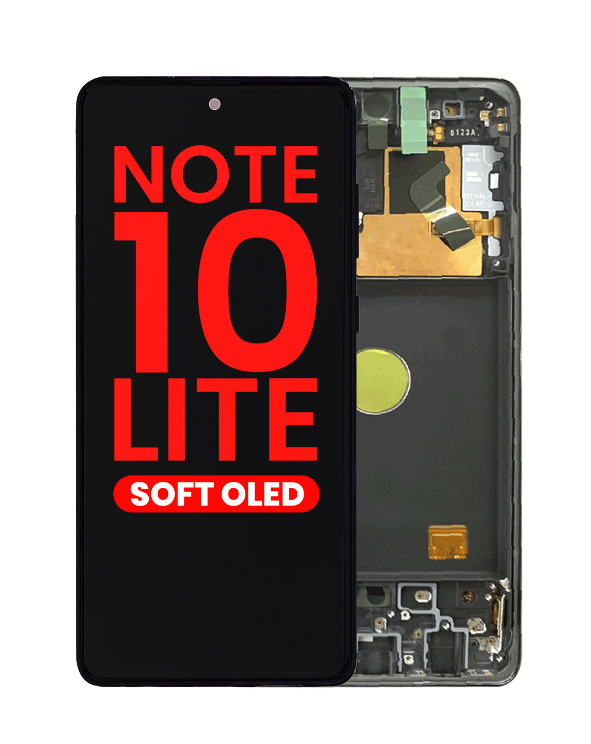 OLED Assembly with Frame for Galaxy Note 10 Lite N770 (AURA BLACK) (Aftermarket OLED)