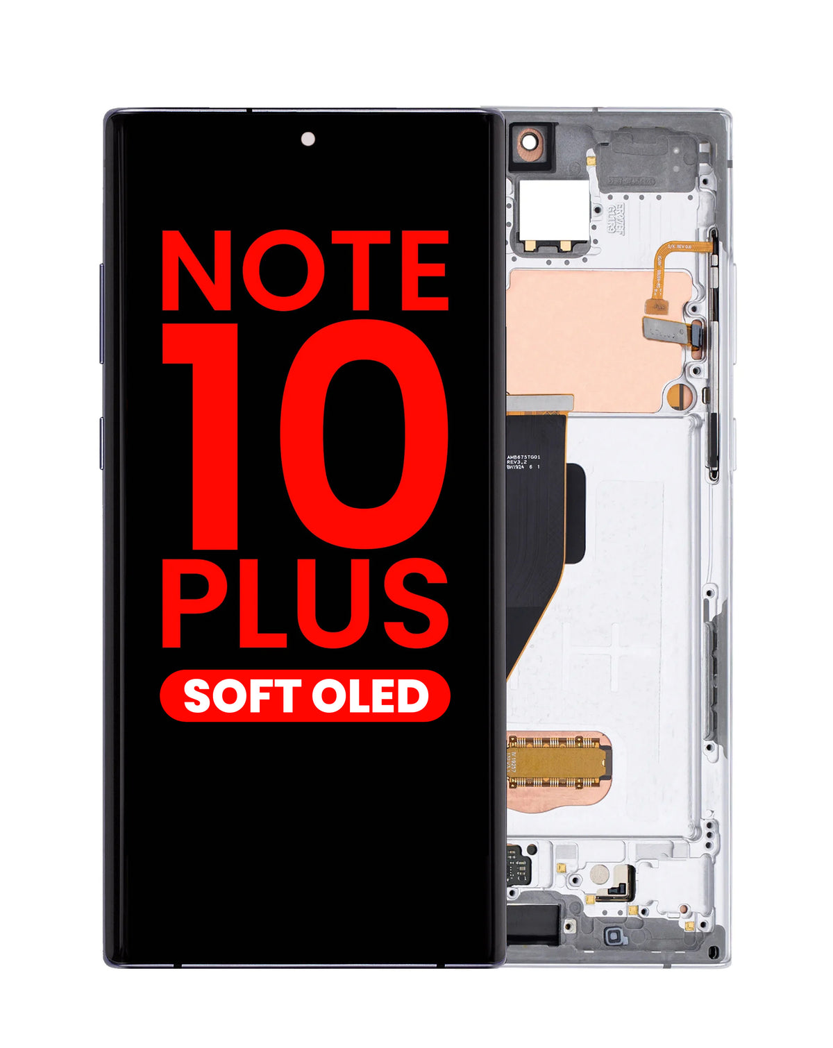 OLED Assembly with Frame for Galaxy Note 10 Plus N975 (AURA WHITE) (Aftermarket OLED)