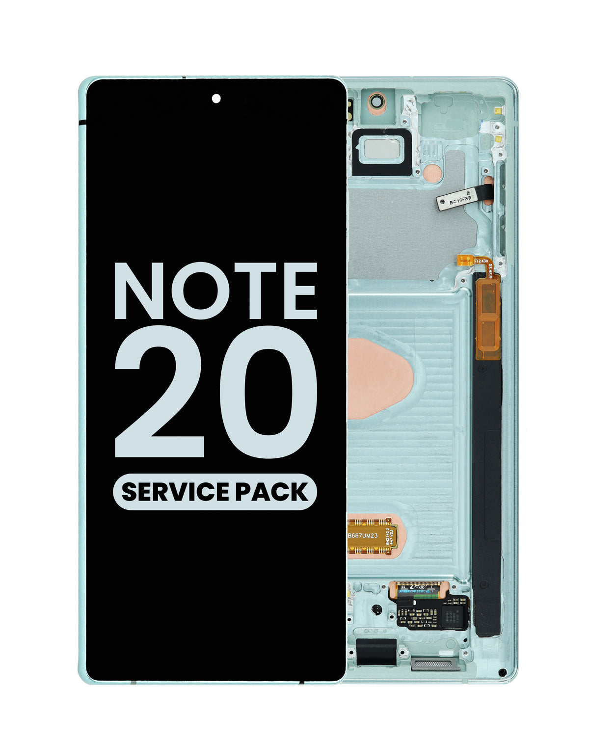 OLED Assembly with Frame for Galaxy Note 20 N980 / N981 (MYSTIC GREEN) (Service Pack)