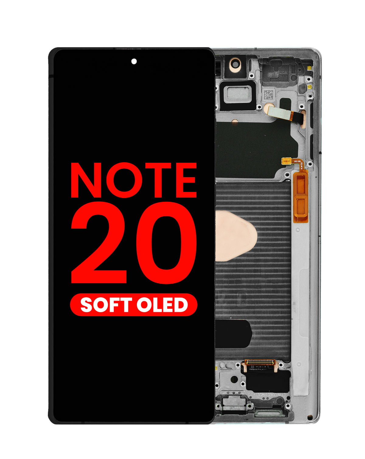 OLED Assembly with Frame for Galaxy Note 20 N980 / N981 (MYSTIC GRAY) (Aftermarket OLED)