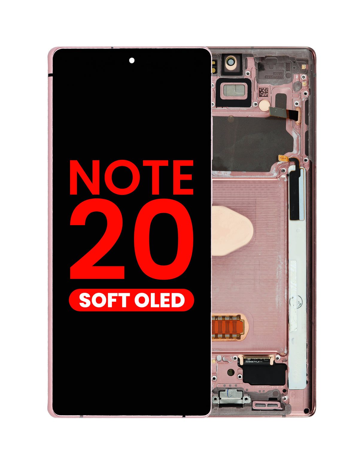 OLED Assembly with Frame for Galaxy Note 20 N980 / N981 (MYSTIC BRONZE) (Aftermarket OLED)