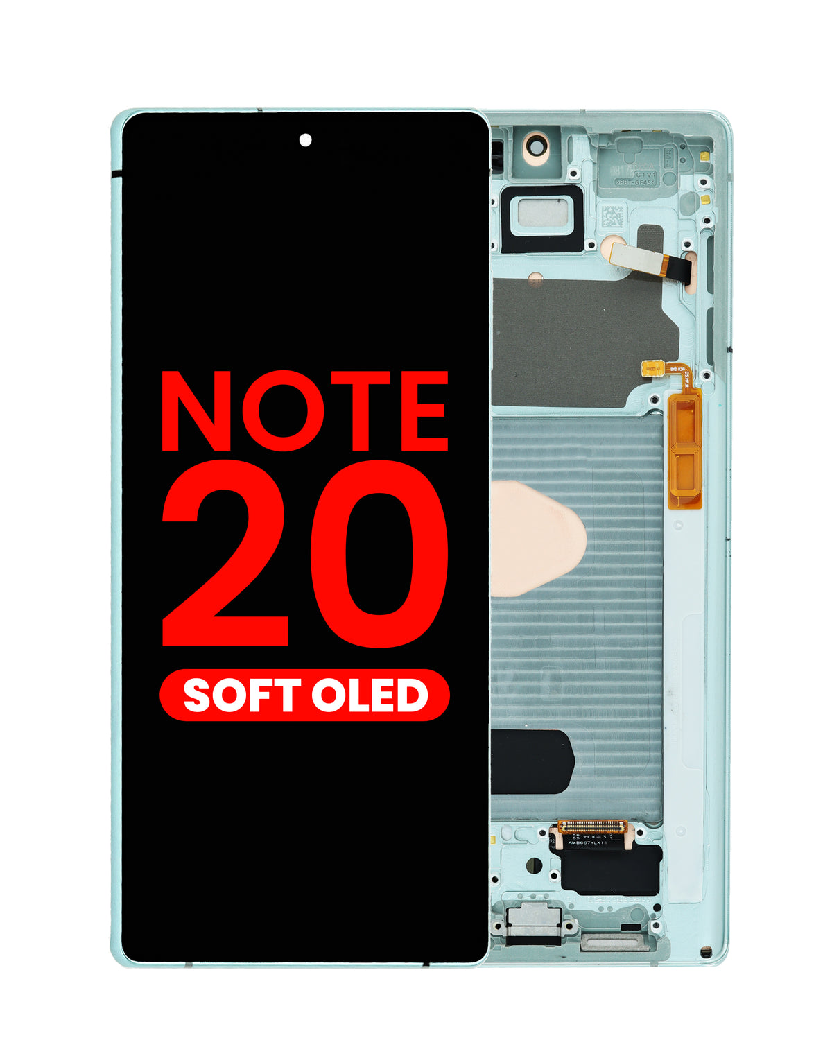 OLED Assembly with Frame for Galaxy Note 20 N980 / N981 (MYSTIC GREEN) (Aftermarket OLED)