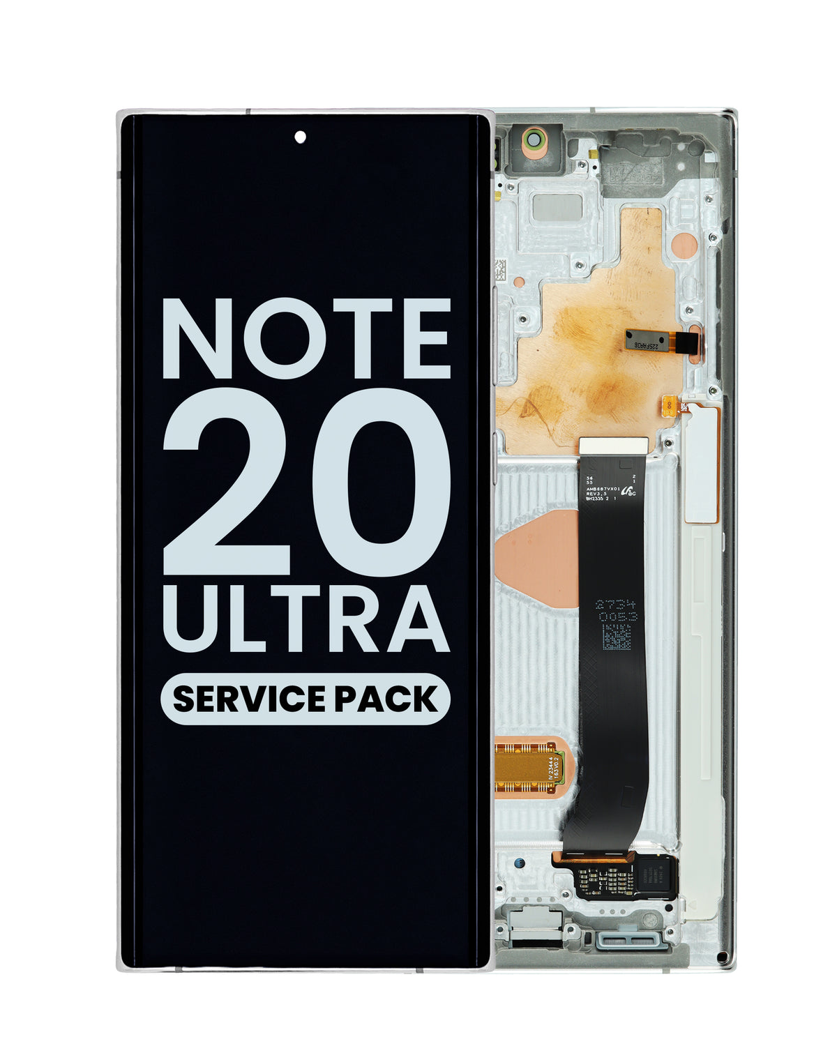 OLED Assembly with Frame for Galaxy Note 20 Ultra N985 / N986 (MYSTIC WHITE) (Service Pack)