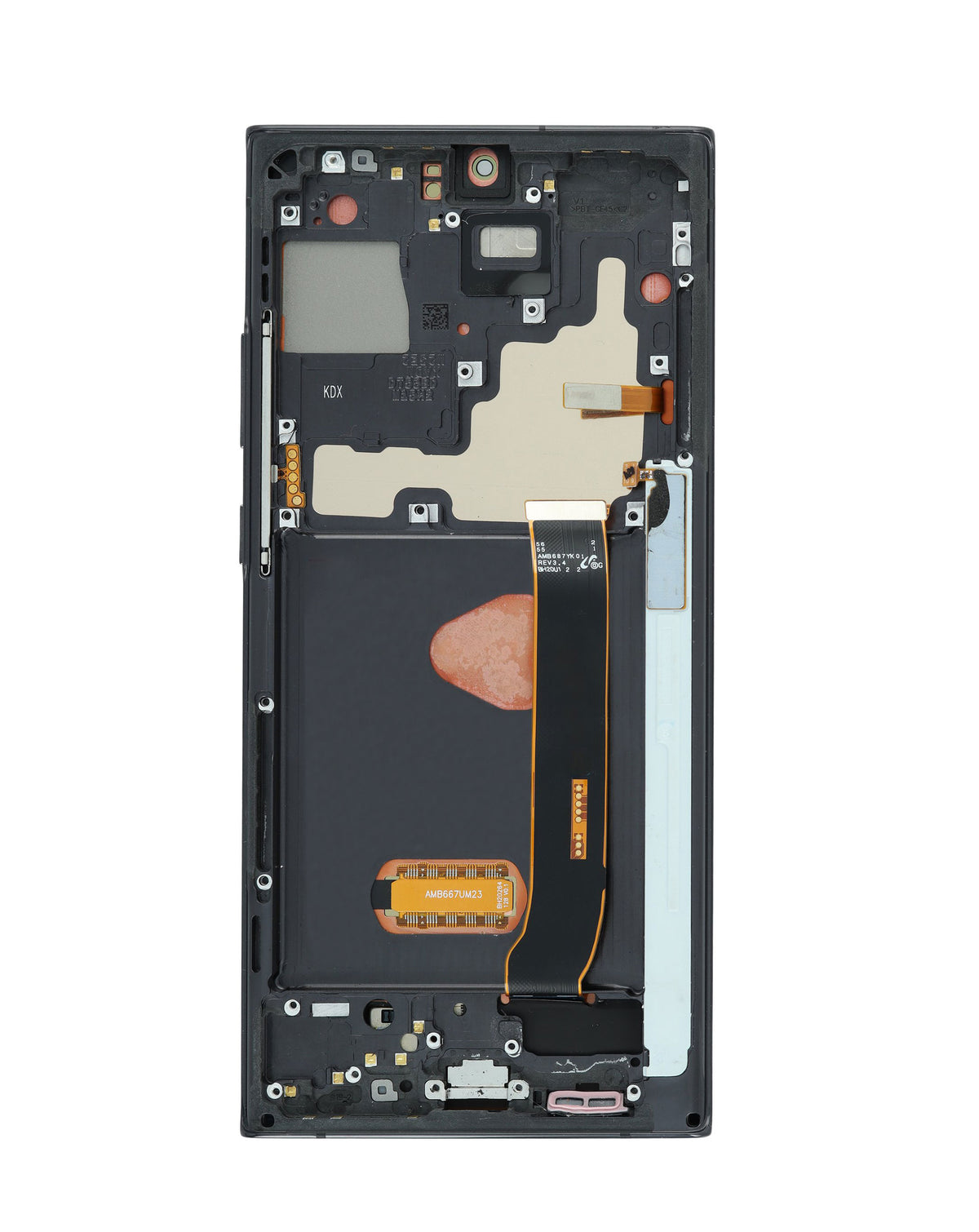 OLED Assembly with Frame for Galaxy Note 20 Ultra N985 / N986 (MYSTIC BLACK) (Aftermarket Pro Soft Oled / 120HZ)