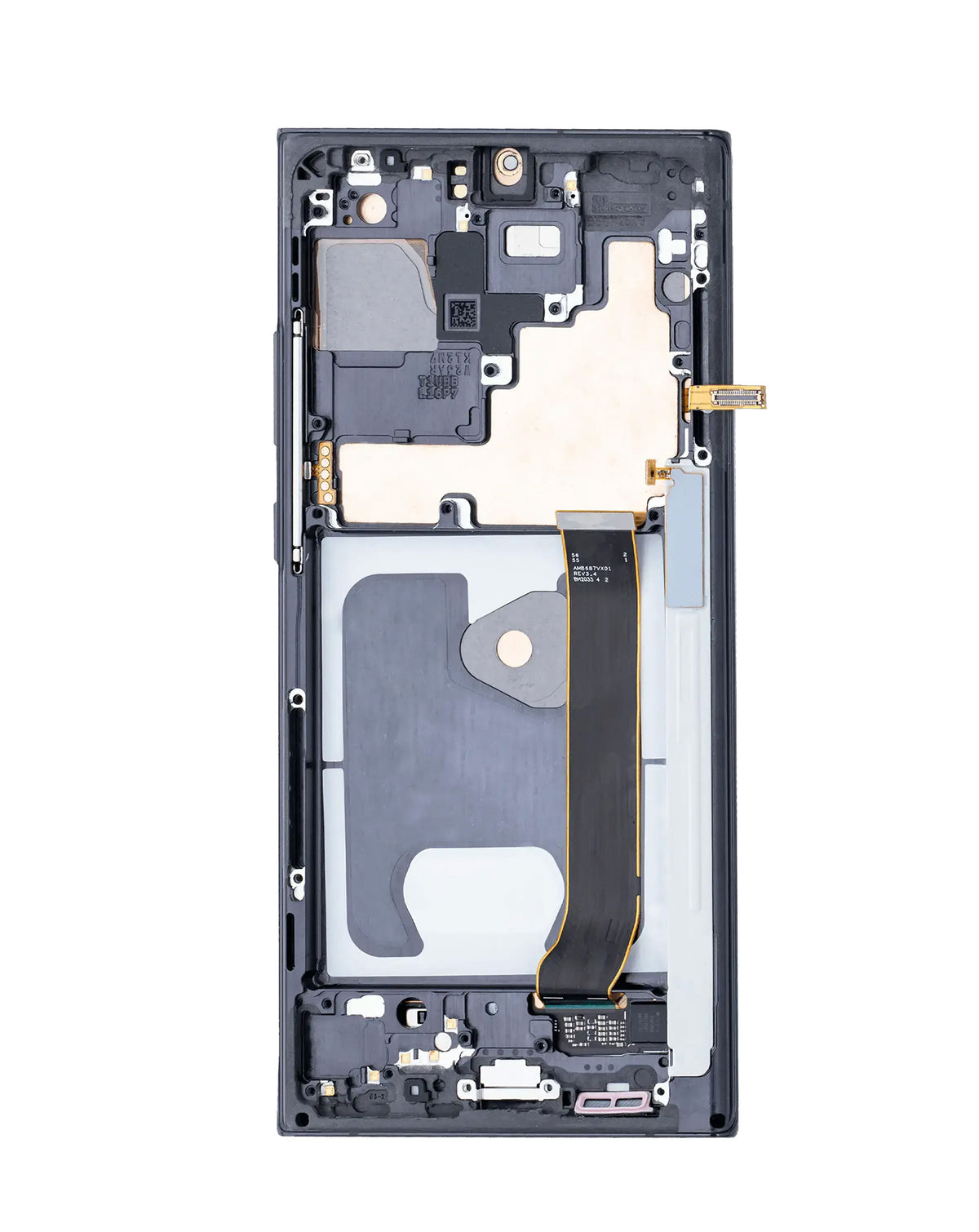 OLED Assembly with Frame for Galaxy Note 20 Ultra (N985/N986) (MYSTIC BLACK) (Aftermarket Plus Soft Oled / 120Hz)