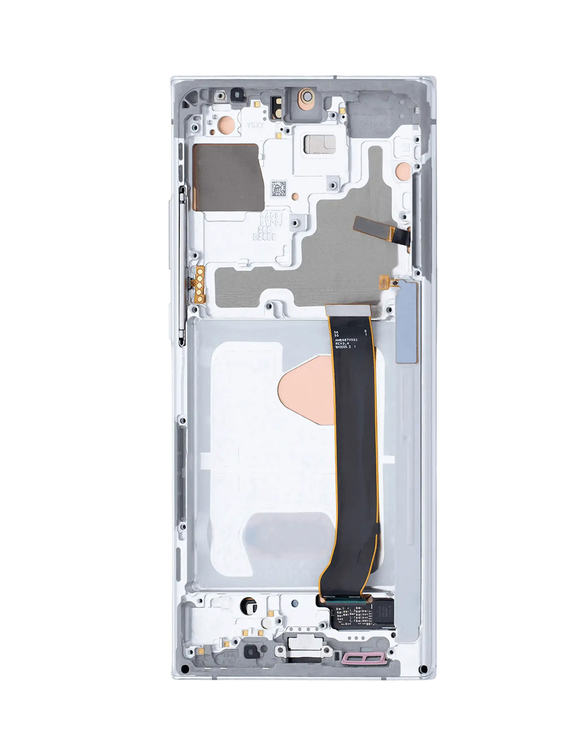 OLED Assembly with Frame for Galaxy Note 20 Ultra (N985/N986) (MYSTIC WHITE) (Aftermarket Plus Soft Oled / 120Hz)