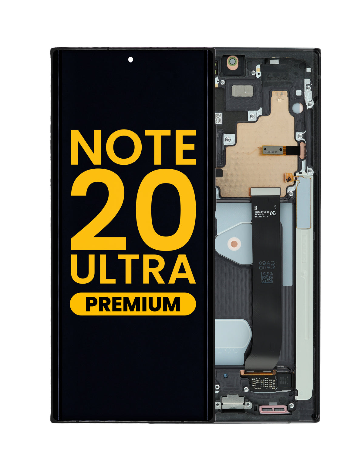 OLED Assembly with Frame for Galaxy Note 20 Ultra N985 / N986 (MYSTIC BLACK) (Premium)
