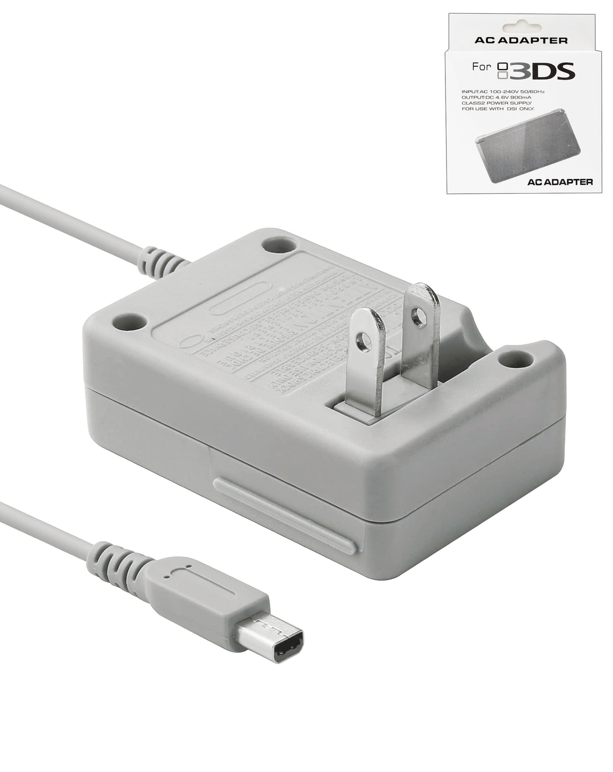 AC Adapter with US Cable for Nintendo New 3DS XL / New 3DS / 3DS XL / 3DS / New 2DS XL / New 2DS / 2DS / DSi XL / Dsi (Only Ground Shipping)