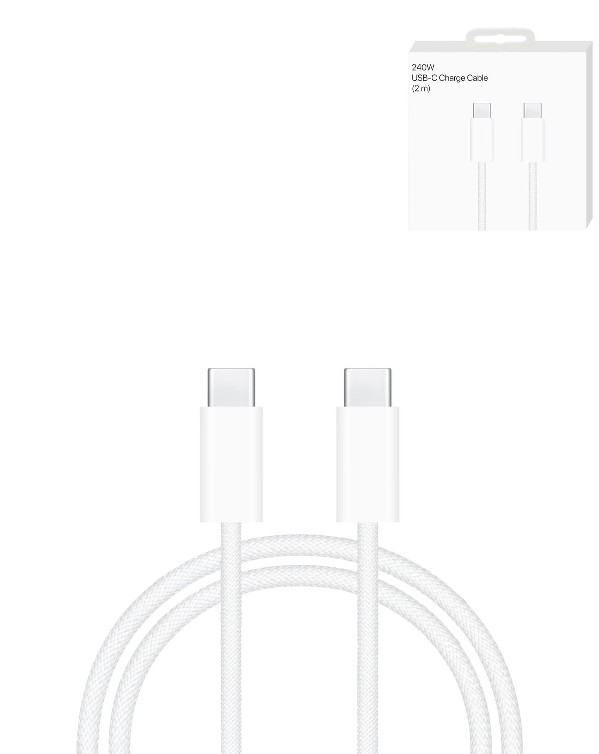 USB C-C Fast Braided Charging Cable for Macbooks/ iPhone / iPads Series (6ft) (240W) (Oem) (Only Ground Shipping)