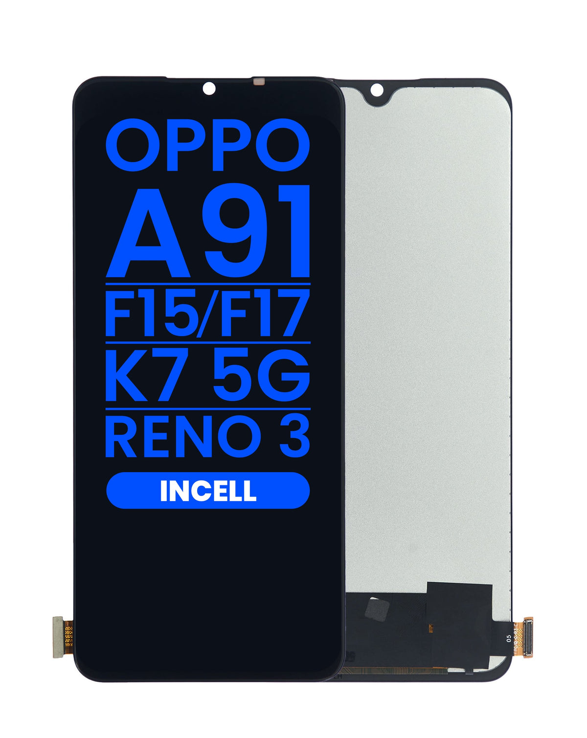 LCD Assembly without Frame for OPPO A91 / F15 / F17 / K7 5G / Reno 3 (Aftermarket Incell)