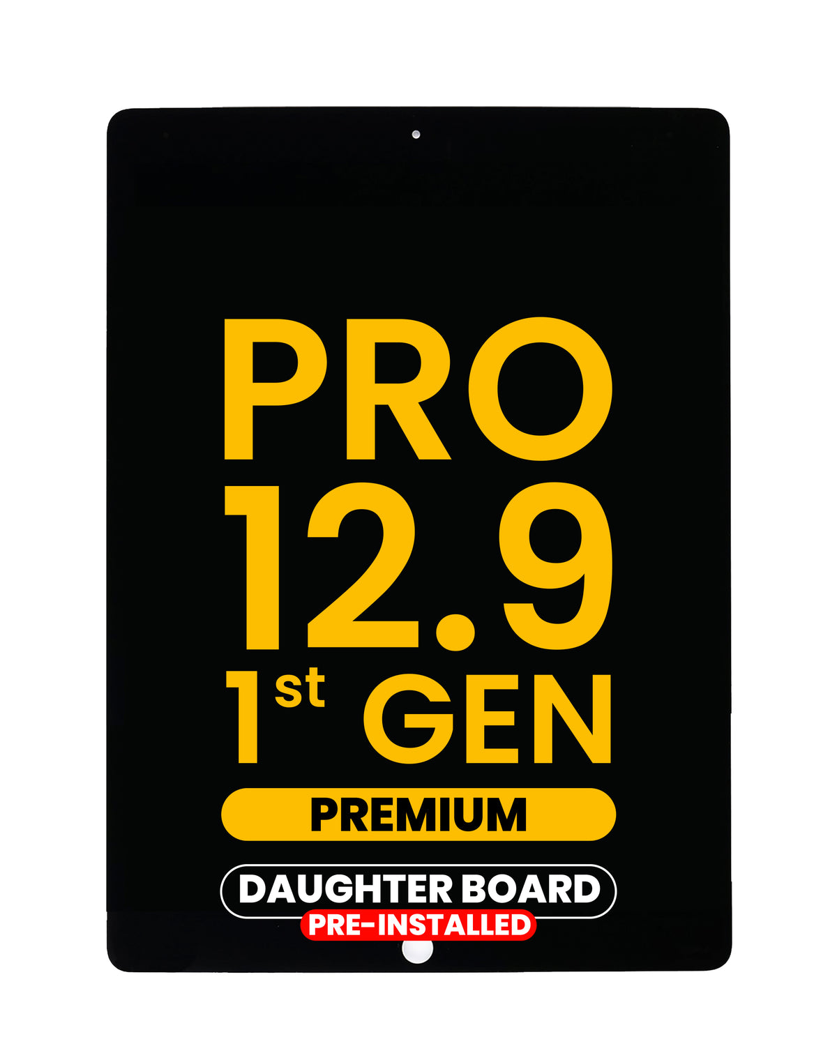 LCD and Digitizer Assembly for iPad Pro 12.9 (1st Gen / 2015) (BLACK) (Daughter Board Pre-Installed) (Premium)