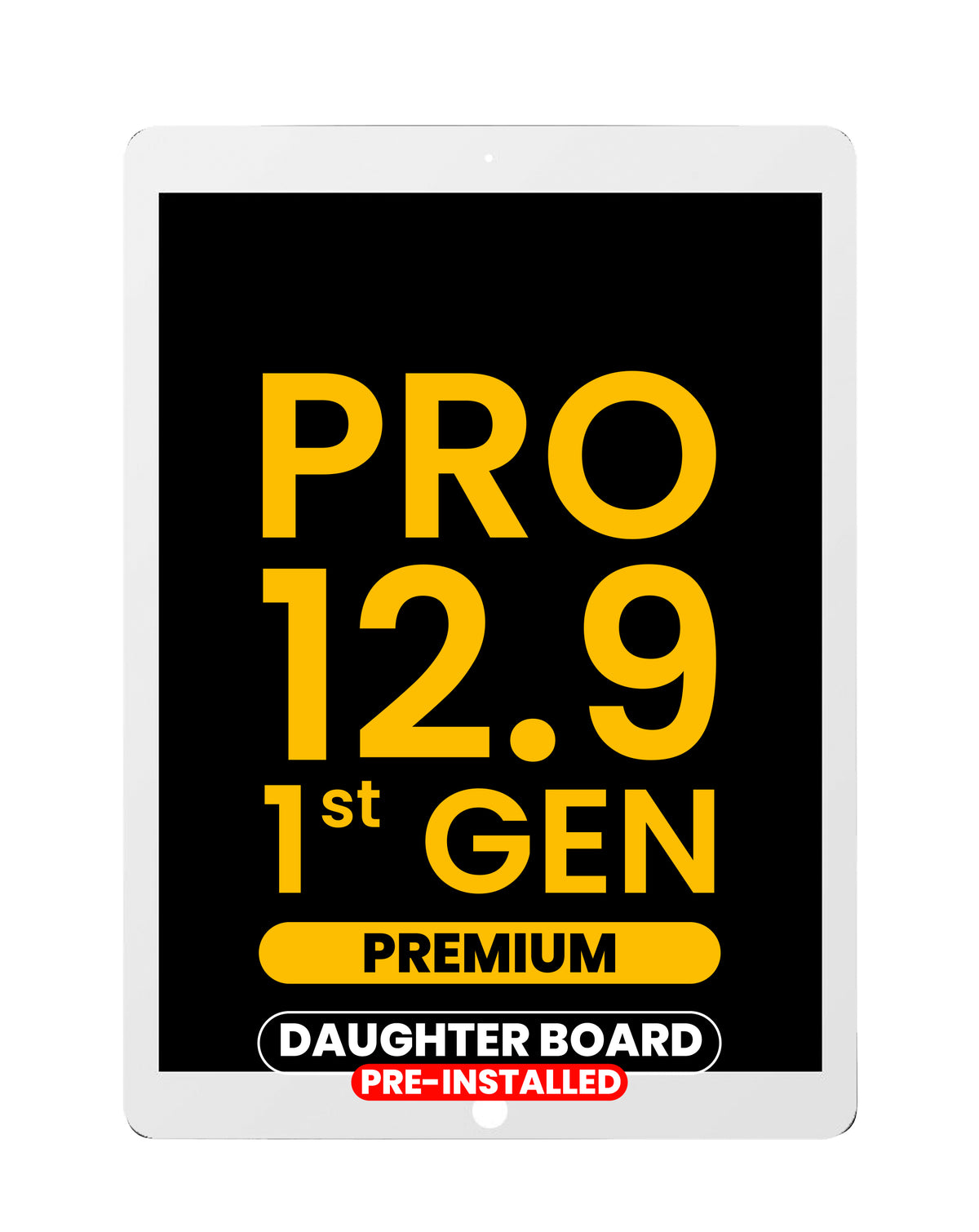 LCD and Digitizer Assembly for iPad Pro 12.9 (1st Gen / 2015) (WHITE) (Daughter Board Pre-Installed) (Premium)