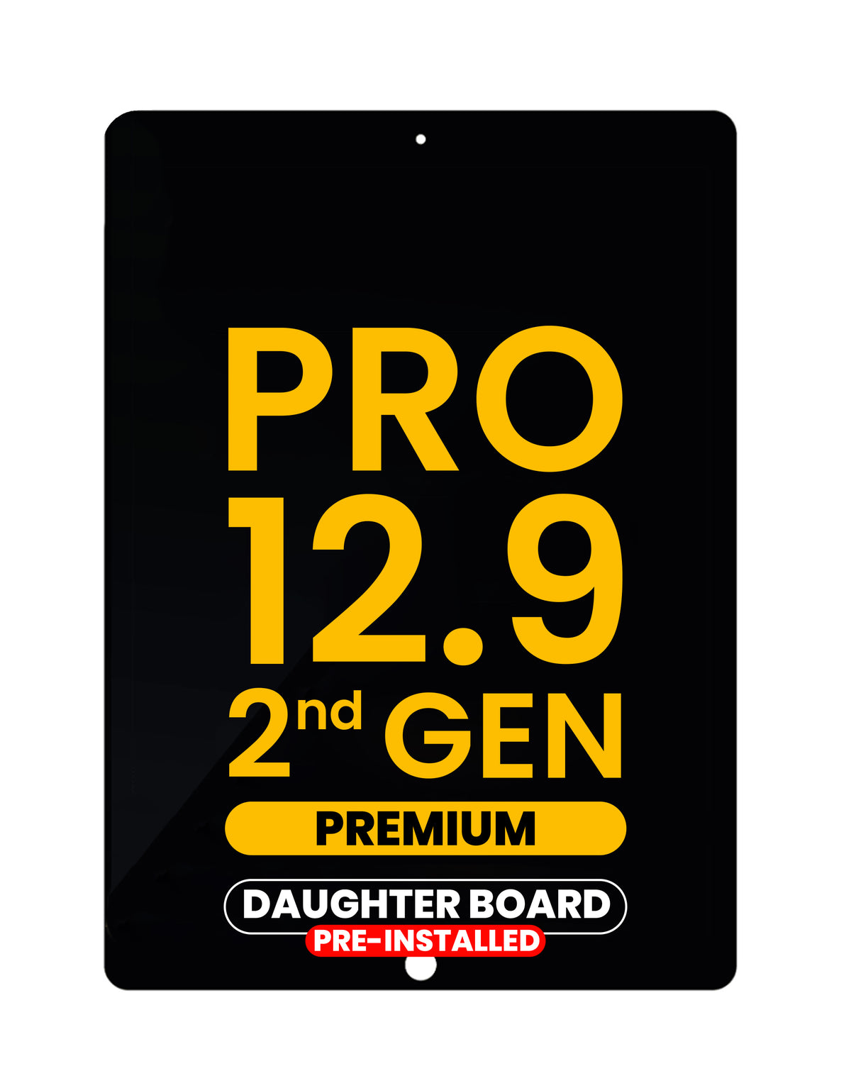 LCD and Digitizer Assembly for iPad Pro 12.9 (2nd Gen / 2017) (BLACK) (Daughter Board Pre-Installed) (Premium)