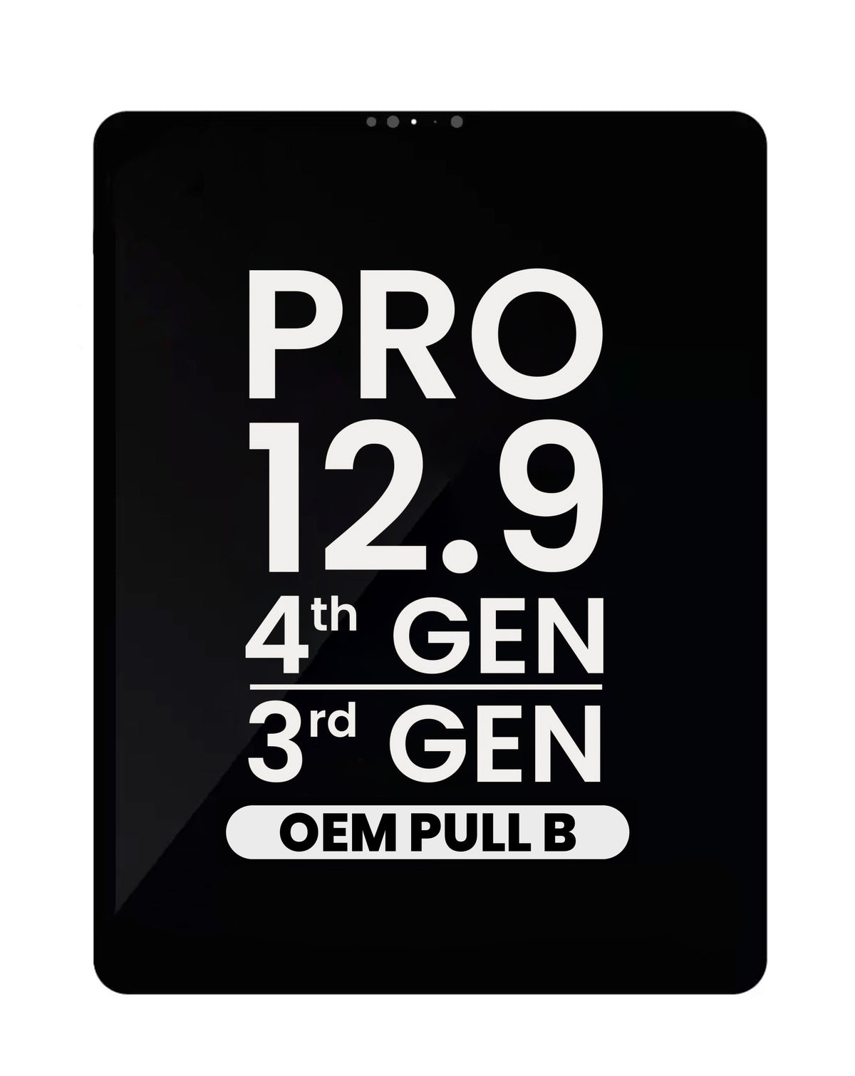 LCD and Digitizer Assembly for iPad Pro 12.9 (3rd Gen / 2018) / (4th Gen / 2020) (OEM Pull B Grade)