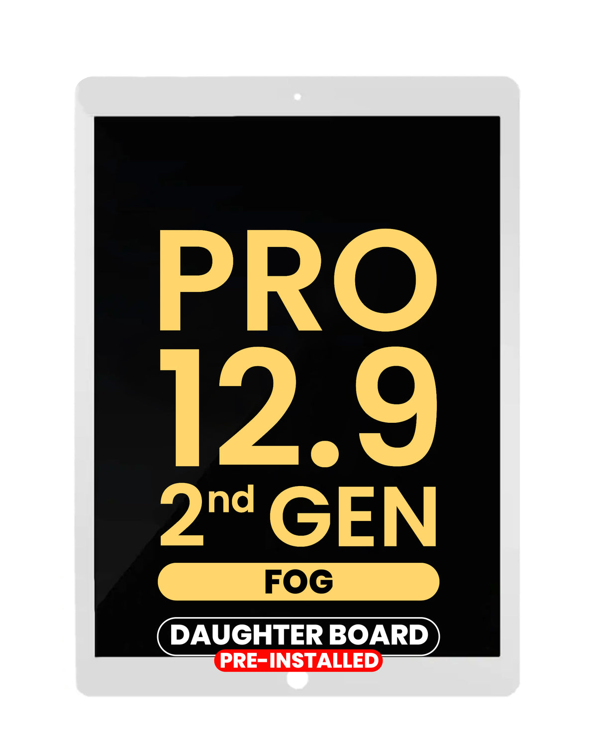 LCD and Digitizer Assembly for iPad Pro 12.9 (2nd Gen / 2017) (WHITE) (Daughter Board Pre-Installed) (Premium Assembled)