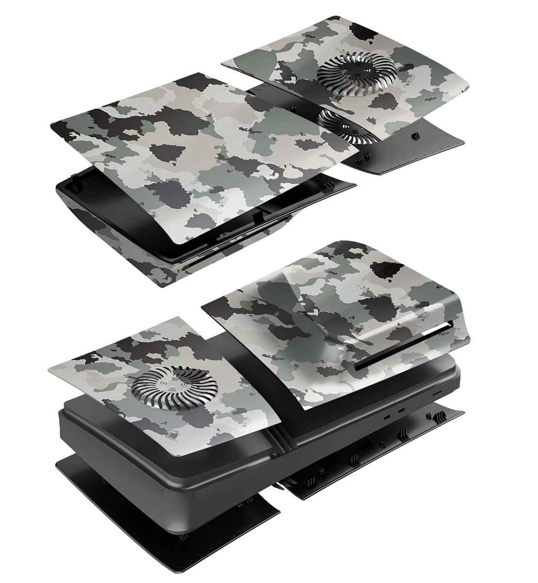 Faceplate Cover (CAMO) for PlayStation 5 Pro (Disc Edition) (V2) (NO LOGO) (Only Ground Shipping)